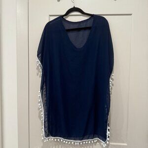 Adreamly Women’s Navy Tassel Swimsuit Cover-Up | Flaw (Missing Pom Pom)‎